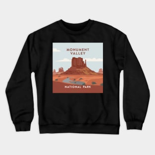 Monument Valley National Park Travel Sticker Crewneck Sweatshirt